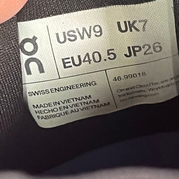 On Cloud Cloudrunner Blue Lace Up Running Shoes Sneakers Women’s 9 - Picture 8 of 8